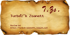 Turbók Zsanett névjegykártya